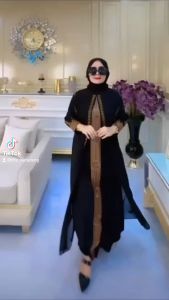 ZIFA FASHION // COD // AKAZA DRESS ABAYA // ABAYA WARNA TERBARU BESTSELLER // ARABIAN GAMIS HITAM LEBARAN 2024 // *DZ