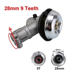 28mm 9T Lawn Mower Gear Head For Trimmers Brush Cutter Replace Gearhead Lawn Mower Universal Accessories