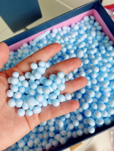 เม็ดโฟมสีพาสเทล เม็ดโฟมเม็ดใหญ่สีหลากสี คละไซร้ขนาด7-10มิล หนัก14กรัม ตกแต่งของขวัญวันเกิด วันปัจฉิม