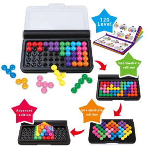 3D Bead Puzzler Smart Games Building Blocks 120 Challenges Chain Buckle Puzzle Board Game Educational Montessori Toys