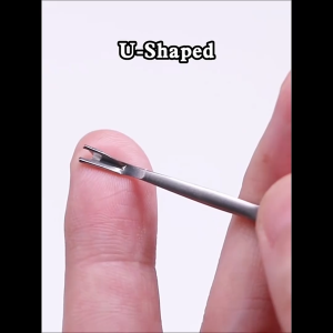 Leather Groover Skiving Tool "U V"Style Stainless Steel DIY Hand Leather Tool Edge Beveler Trenching Device