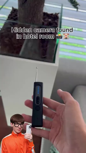 Máy dò camera T15 phát hiện camera ẩn chống nghe lén nhạy cao nhỏ gọn dễ mang theo và bảo hành 24 tháng