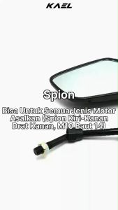 Spion Standar Model PCX Beat FI Street Pop eSP Spacy Scoopy Grand Vario Tiger  GL Mega Pro Blade Revo Lama Absolute Bisa Untuk Semua Jenis Motor Honda Kanan Kiri Drat Kanan Kaca Datar Cembung Sepion Set Kanan Kiri