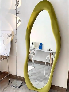 กระจกส่องเต็มตัว กระจกเต็มตัว กระจกติดผนัง กระจกยาว กระจกแต่งตัว กระจกบานใหญ่ แต่ง ตัว กรอบแคบพิเศษ ตั้งพื้นหรือแขวนผนังห้อง กระจกสีซีที่ติดผนัง 17.5cmx17.5cmx6cm