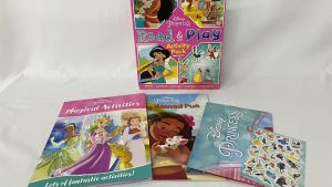 Disney Princess Read & Play Activity Pack With 2 Books Stickers Poster For Kids