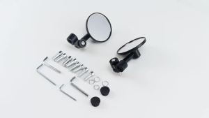 Motorbike Scooter Rearview Handle Bar Mirrors Universal Round Handlebar Mirror
