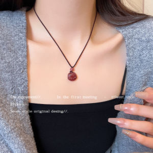 Dây Chuyền Hình Móng Vuốt Mèo Pha Lê Dâu Tây Cho Nữ Dây Chuyền Xương Đòn Thời Trang Hợp Kim Kim Cương Nhân Tạo Dài 21cm-50cm