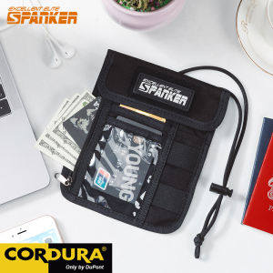 Portable Neck Strap Travel Document Wallet Multifunctional Mobile Phone Bag Convenient Coin Purse Tactical Style ID Card Holder