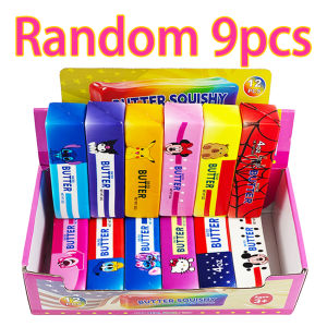 Bandai | Blind Box 12PCS Butter Stick Squishy Toy Slow Rising Toy Butter Bar Brick Squishy Fidget Toy Anti Stress Release Hand Relax Gift