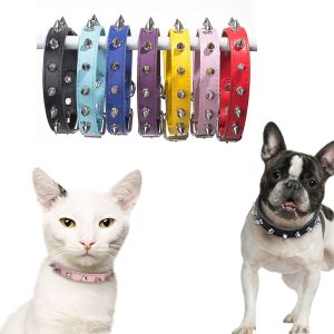 ROLL Small & Medium Dogs Rivets Adjustable Dog Collars Neck Strap Anti-Bite Pet Collar