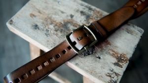 it-2 เข็มขัดหนังวัวแท้ นําเข้าจากอิตาลี Genuine Leather Belt made in Italy