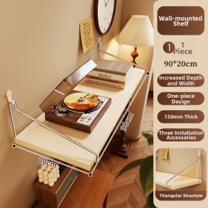 evesigar | Wall-mounted Floating Storage Shelf Non-drilling Wooden Board