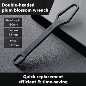 SEAMETAL 3-17mm 8-24mm Universal Torx Wrench Self-tightening Adjustable Glasses Wrench Board Double-head Torx Spanner Hand Tools