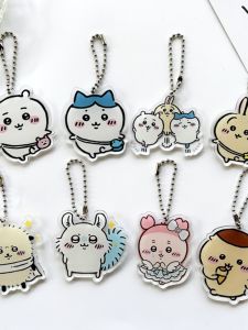 Acrylic Anime Chiikawa Keychain Decorative Lanyard Bag Packaging Hanging Ornament Creative Gift Festival Supplies