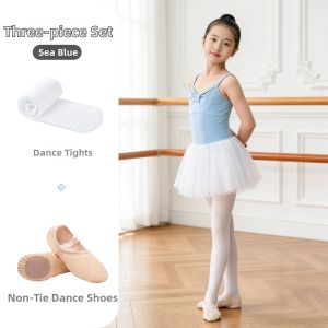 Spring Autumn Girls Long-sleeve Ballet Dress