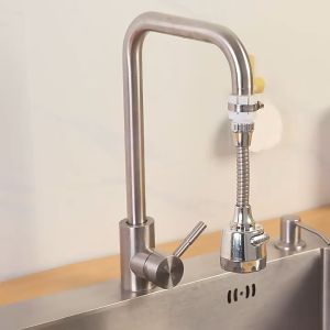Sambungan Kran Air 2 Mode 16cm Faucet Extender Wastafel Flexible Two Speed Stainless Steel Keran Kamar Mandi Dapur Cuci Piring