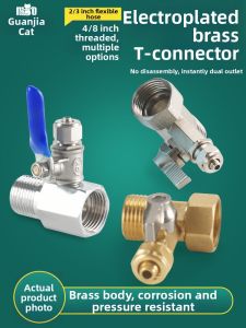 GUANJIAMAO | Copper Three-Way Valve Water Faucet Switch