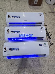 KIPAS ANGIN MODEL AC FREE REMOT LED BIRU (SET LENGKAP)