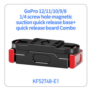 Magnetic Quick-Release Base for GoPro 13 12 11 10 9 8 7 Mini Max Action Camera Stand Mount 1/4" ARRI Tripod Adapter Bracket