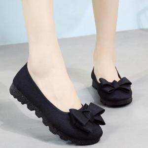 2019 New Old Beijing Cloth Shoes Womens Shoes Black Single-Layered Shoes Work Shoes Tods Flat Shoes Lazy Shoes Slip-on