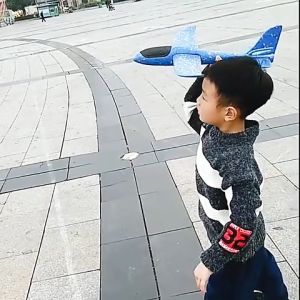 Sweetybayibayi Kids Large Hand Throw Aeroplane Flying Foam Glider Toys 47*49CM