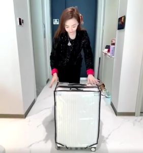 travel Luggage Cover Protector Suitcase Protective Sleeve Dust Scratch Protection PVC Material Durable and Wear-resistant