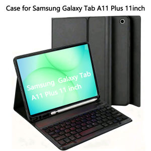 Keyboard Case for Samsung Galaxy Tab A11 Plus 11 InchFor Samsung Galaxy Tab A11+Tablet Case with Pencil Slot Bluetooth Keyboard