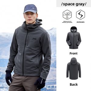 Jeep | Jeep Mens Outdoor Soft Shell Jacket Windproof Warm Waterproof Single Layer Climbing Suit Autumn New Style Waterproof Jacket