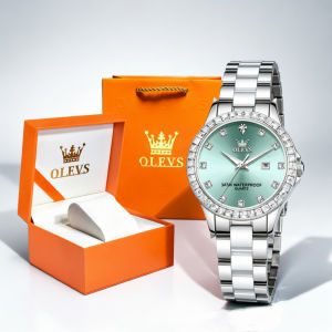 OLEVS | New 2026 Pink Dial Diamond-studded Mother-of-pearl Quartz Womens Watch