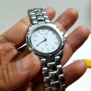 Đồng hồ nam tay nhỏ HARLINGTON London MC Quartz mặt trắng dây thép đúc thép không gỉ Second hand