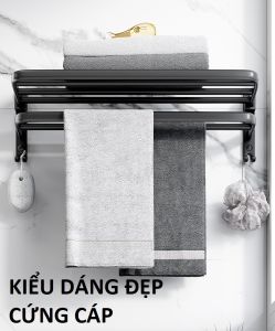 Kệ treo khăn giá treo khăn chất liệu nhôm sơn nhiệt chịu mài mòn hóa chất phòng tắm sang trọng