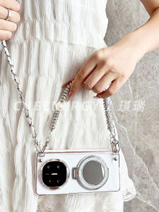 เคสโทรศัพท์ Huawei Mate X6 แบบมีสายสะพายไหล่ แบบพับได้ สำหรับผู้หญิง พร้อมขาตั้ง ป้องกันรอยขีดข่วน ด้านหลังแบบเต็ม