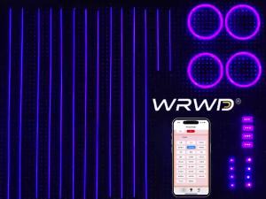 WRWD Universal LED Car Ambient Interior Lights 30 in 1 Full Color Streamer RGB 128 Color Acrylic Strip Symphony Atmosphere Lamp