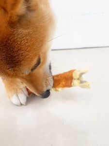 ขนมขัดฟัน แท่งขัดฟัน กระดูกแพะพันด้วยอกไก่ อบแห้ง ไม่เติมน้ำมัน ขนมหมา ขนมแมว