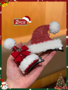 2/4pcs Ladies Christmas Hair Accessories Adorable Party Role Play Hairpins Hair Decorations Perfect Christmas Gift