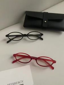 Kính Chặn Ánh Sáng Xanh Phong Cách Retro Harajuku Dành Cho Nữ Kiểu Nhật Hàn Gọng Nhỏ Hình Oval Mắt Kính Trong Suốt