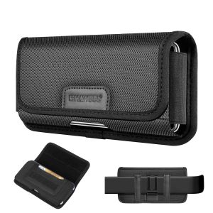 4.7-6.8inch Phone Nylon Pouch Multifunction Cell Phone Belt Clip Carrying Holster Case Waist Bag For iPhoneSamsung Smartphones