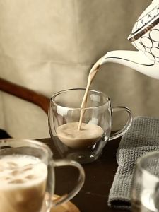 With Handle Double Wall Glass Heat Resistant Coffee Cup Tea wine Cup glass mug Water Cup Drinkware