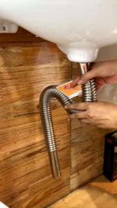 Co S xả lavabo dài 70cm KAG-KXP110 ống thải co P inox mềm thoát nước nhanh chống hôi tốt