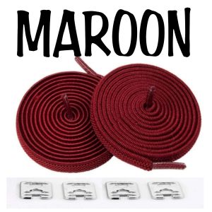 tali sepatu invisible lock system metal hitam putih