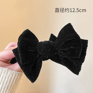 คลิปผมสีแดง โบว์ผีเสื้อ คลิปผมสไตล์เกาหลี คลิปผมแฟชั่นฤดูใบไม้ร่วงและฤดูหนาวสำหรับผู้หญิง คลิปผมด้านหลังศีรษะ