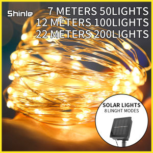 solar led lights outdoor waterproof 100/200LED Christmas lights Garden Party New Year Decoration Light