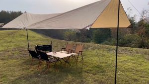 90/120cm Luxury Outdoor Camping Glamping Folding Solid Pine Beech Wood Portable Egg Roll Table Picnic Dining Meja Kayu