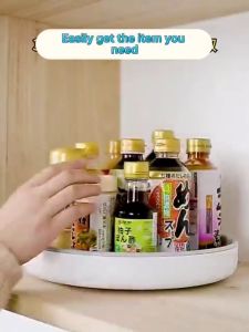 Ecoco 360 ° rotating seasoning storage box non-slip smooth rotating kitchen storage box spice rack storage accessories