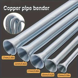 5pcs Premium Outside Style Spring Copper Tube Benders Manual Internal Folding Bending Line Pipe for O.D. 1/4" To 5/8" Pipes