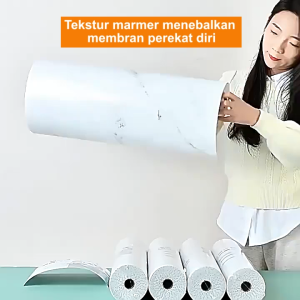 Wallpaper Dinding 1.2m*2.8m Marble Tebal 2.5mm - Produk Original untuk Stiker Cabinet dan Lantai Vinyl Marbel Granit/Stiker dinding tahan air berperekat dalam gulungan