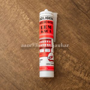 Lem SOLIGEN Kaca Sealant Silen Botol 297 Gram Aquarium Akuarium Clear Hitam Putih Silikon Silicone Tembak 400 Gram