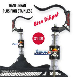 Gantungan Sangkar Burung Betmen Hitam + Pion One Piece | Cantolan Kandang Murai Bisa di Lipat