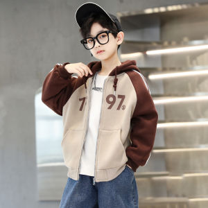 Áo Khoác Nam Trẻ Trung Thời Trang Thu Đông 2025 Áo Khoác Cotton Trùm Đầu Có Mũ Trùm Đầu Dài Thường Ngày Cho Bé Trai