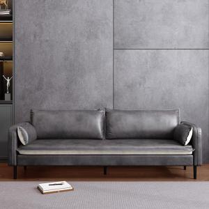 Office Reception Sofa Leather 3-seat
